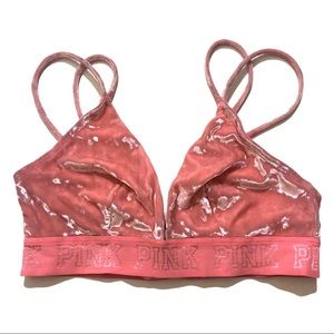 Pink | Suede like Bra Top size M